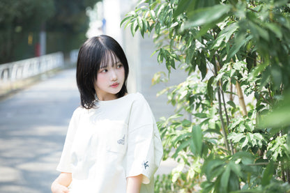 2026＊刺繍Tシャツ（ホワイトベージュ）