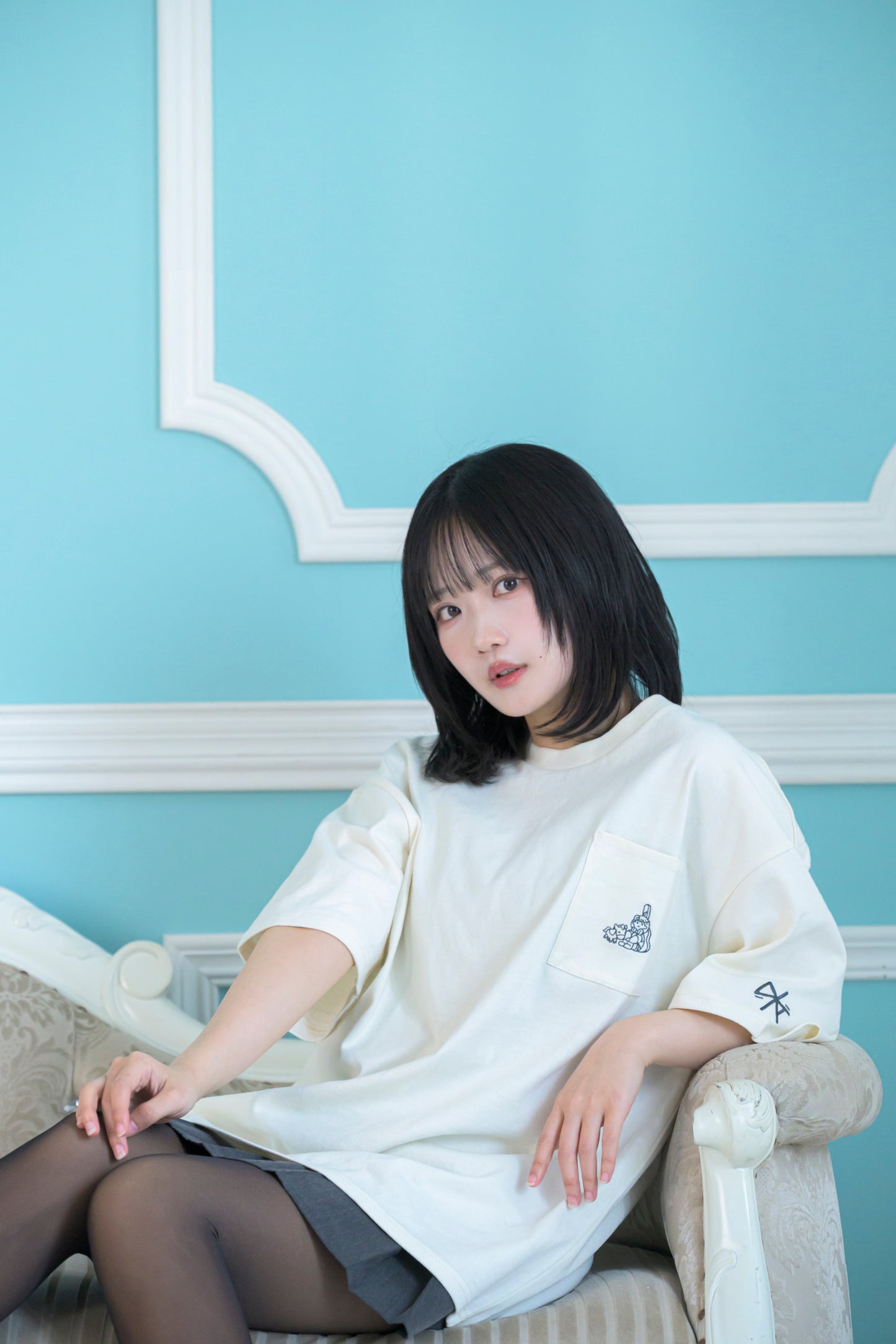 2026＊刺繍Tシャツ（ホワイトベージュ）